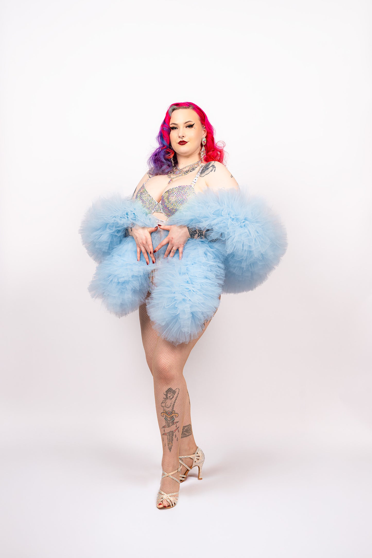 Baby Blue Tulle Boa
