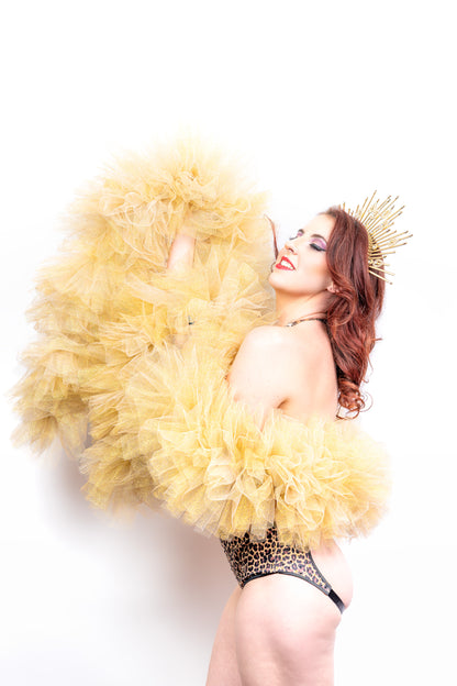 Glitter Gold Tulle Boa