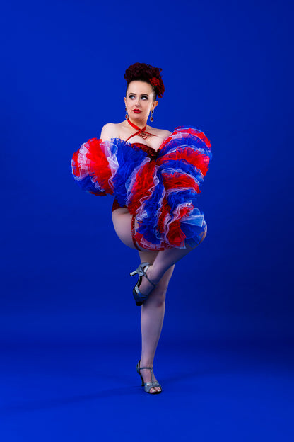 USA Flag Organza Boa