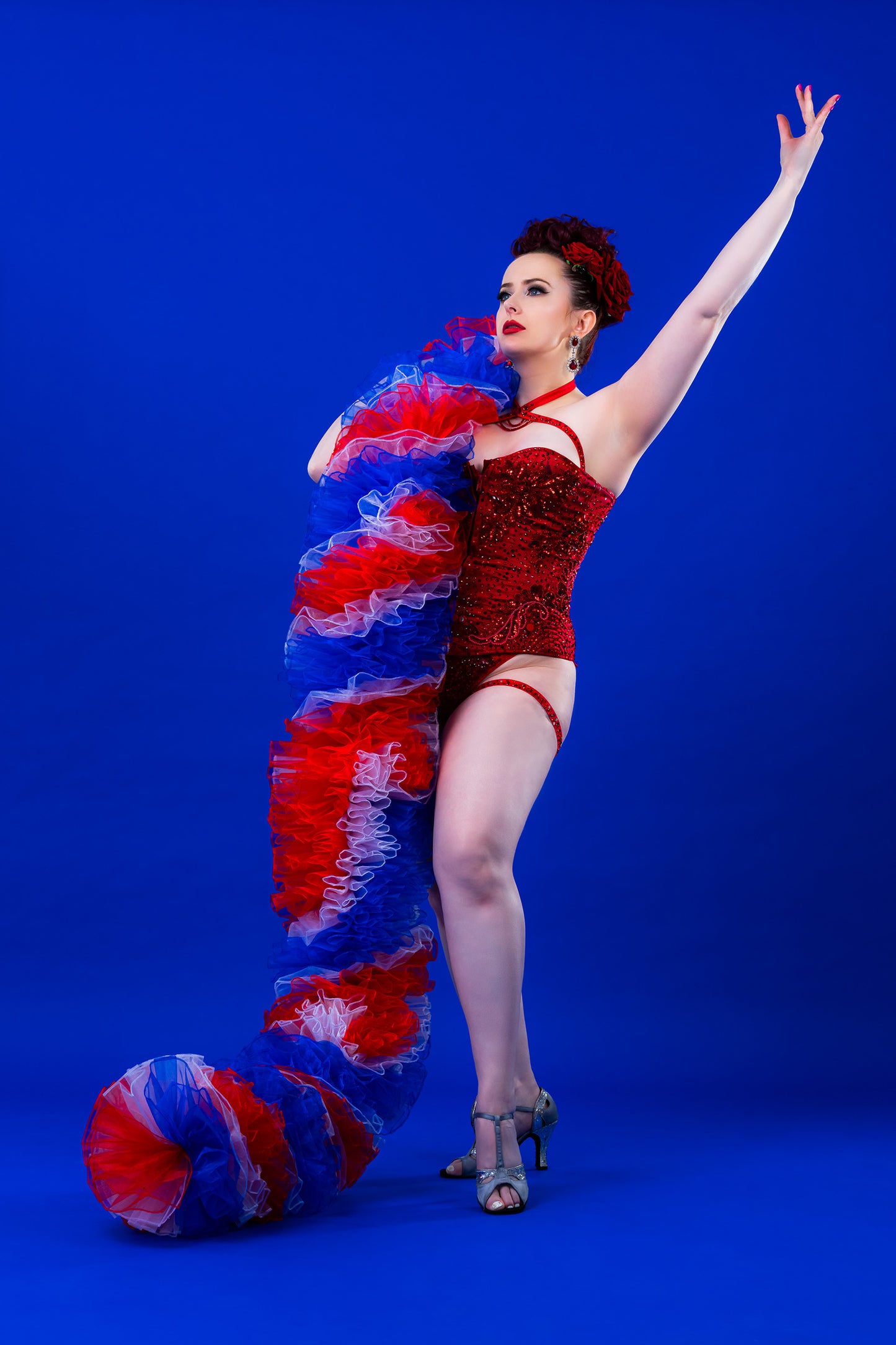 USA Flag Organza Boa