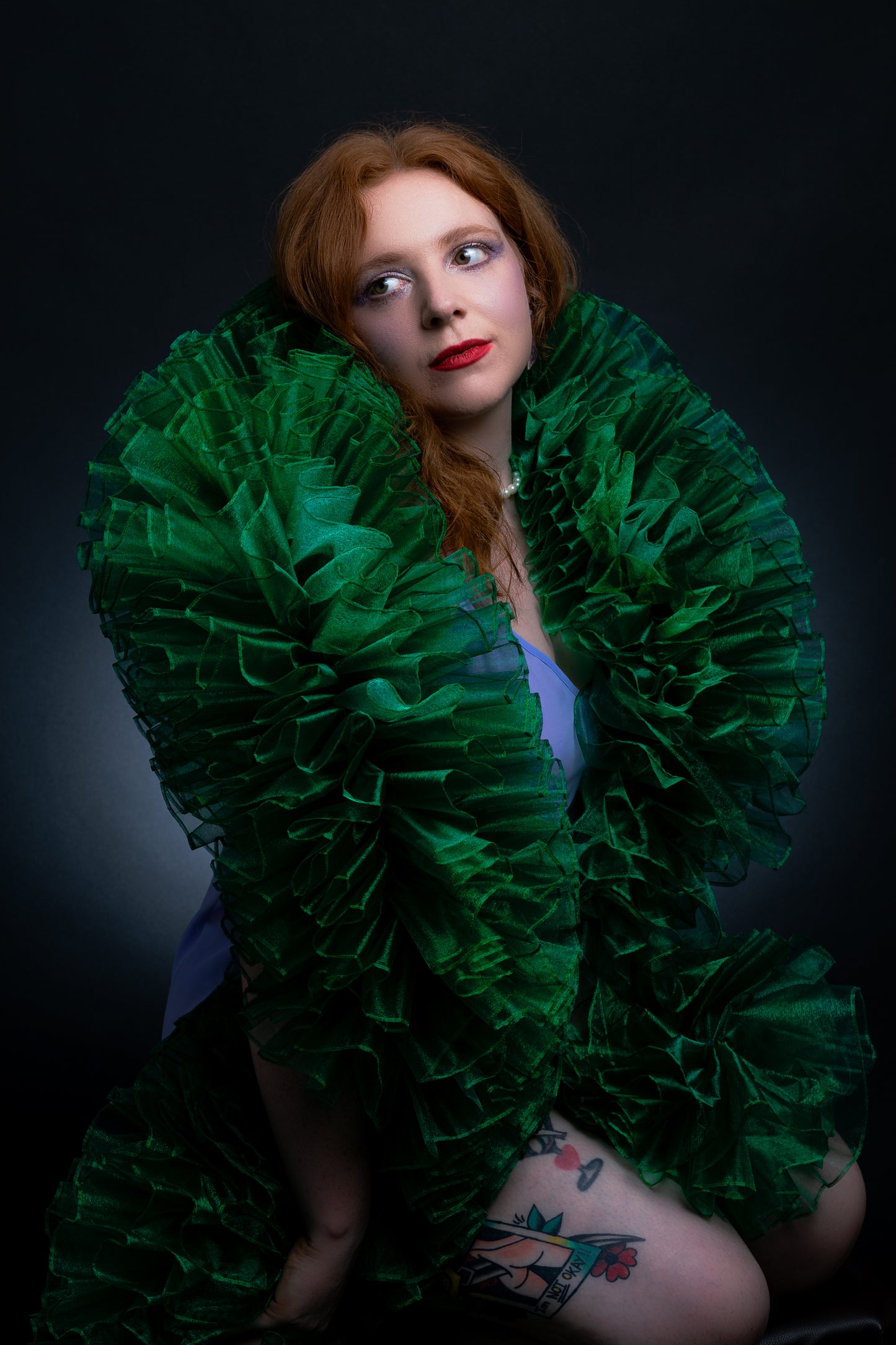 Green Organza Boa