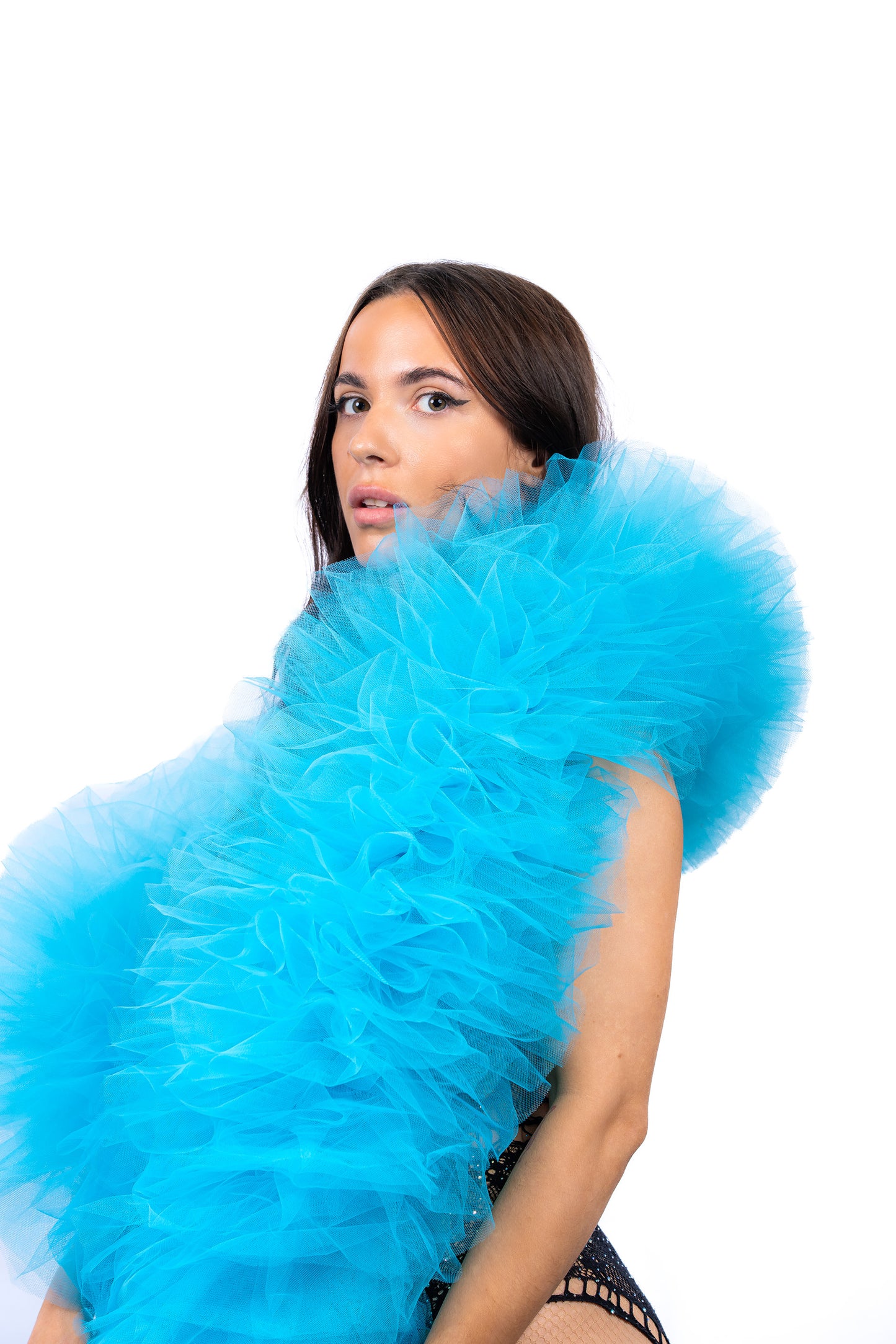 Aqua Blue Tulle Boa
