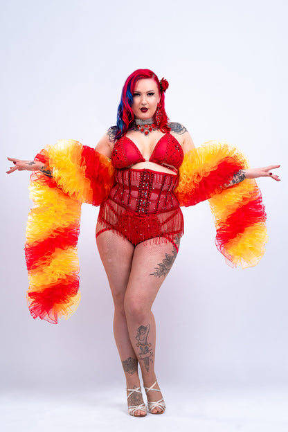 Fire Organza Boa