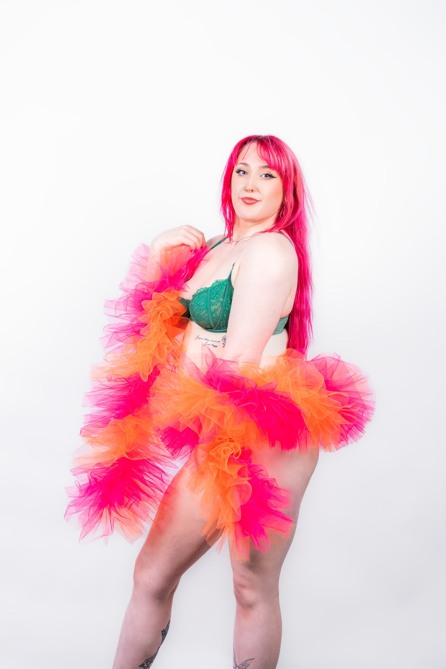 Orange and Pink Tulle Boa