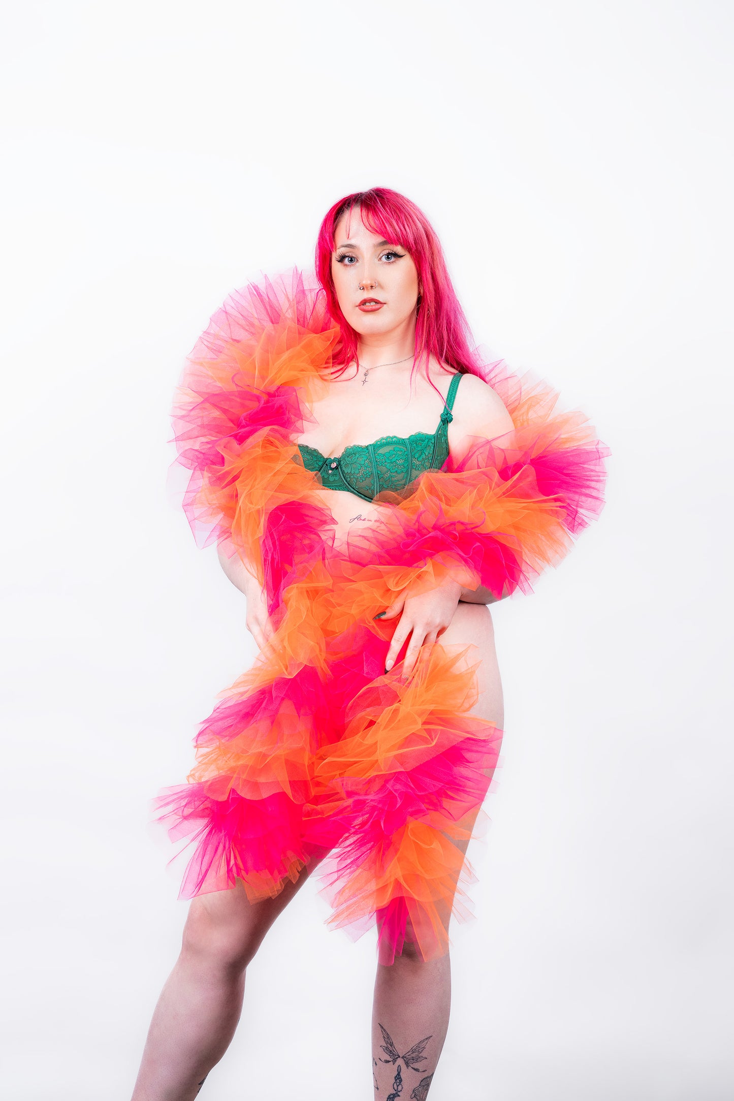 Orange and Pink Tulle Boa