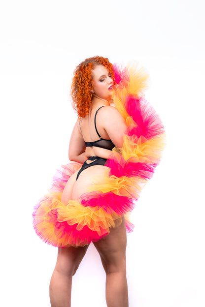 Pink and Yellow Tulle Boa