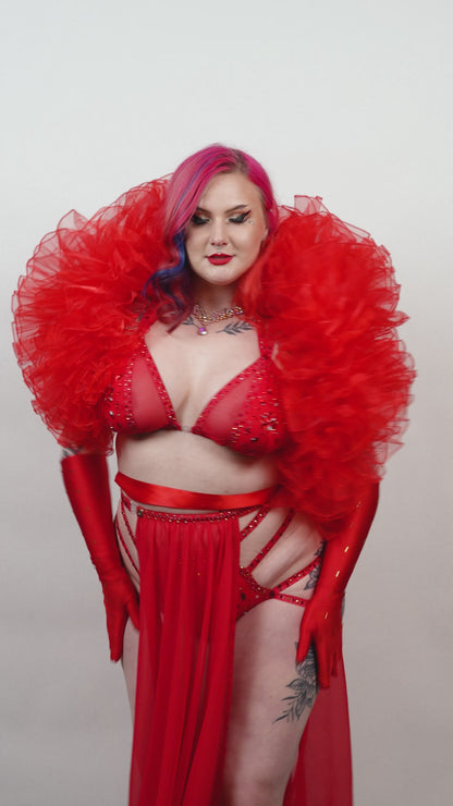 Red Organza Bolero