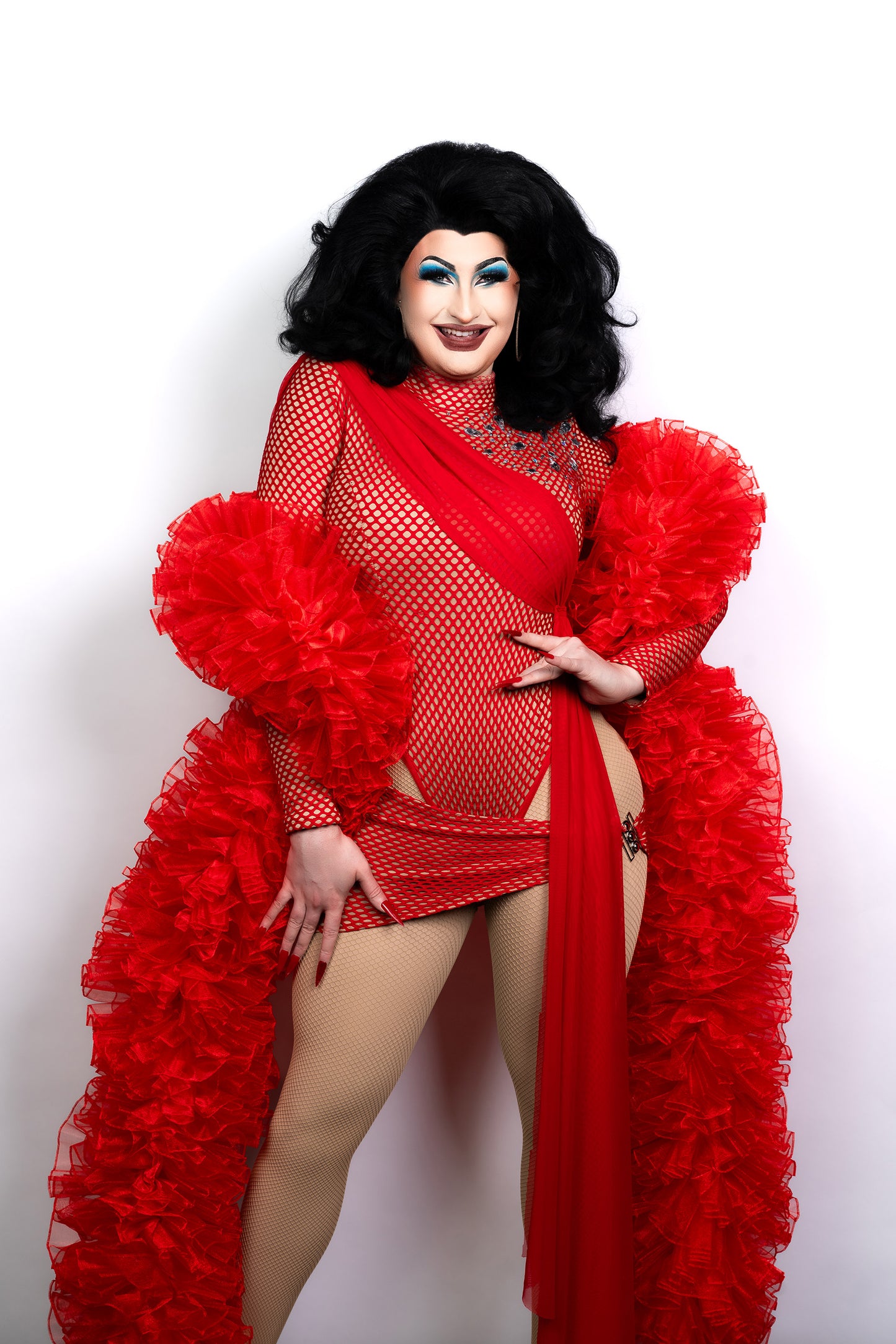 Red Organza Boa