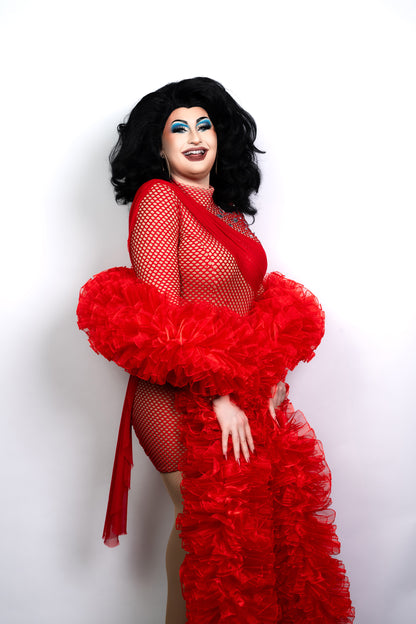 Red Organza Boa