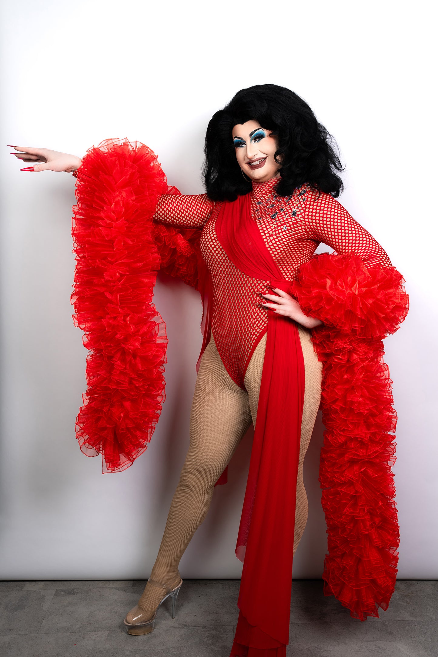 Red Organza Boa