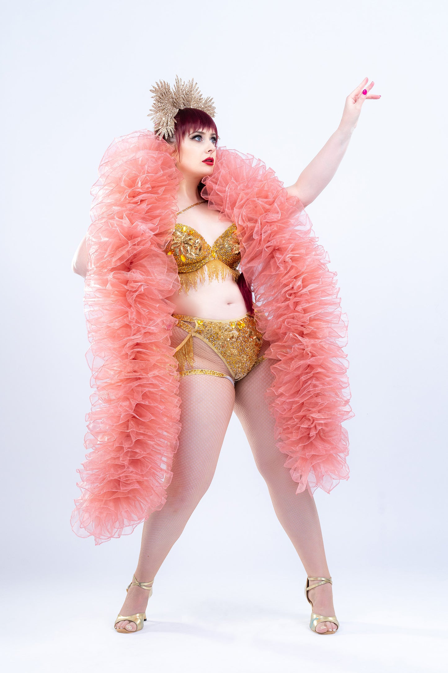 Rose Gold Organza Boa