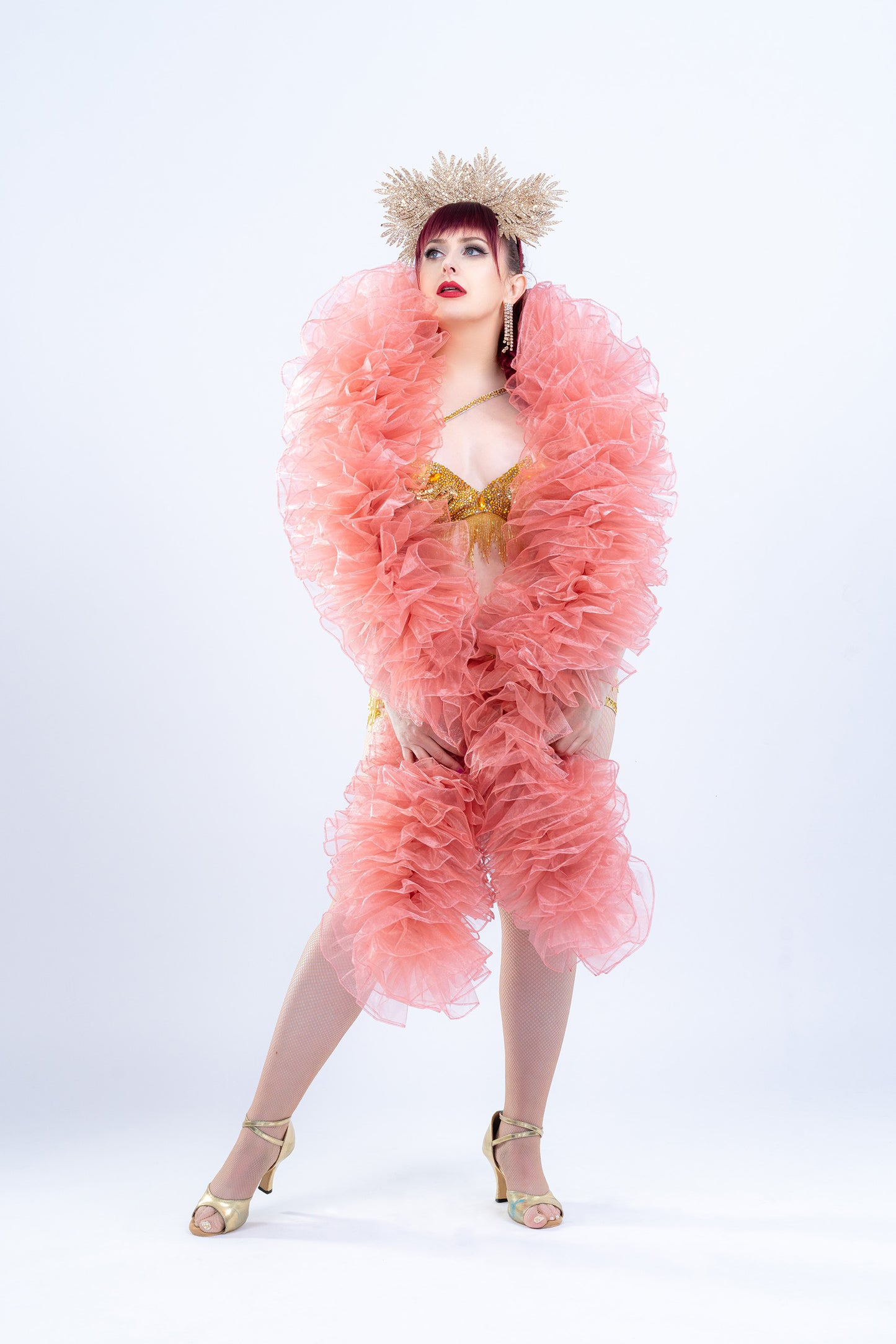 Rose Gold Organza Boa