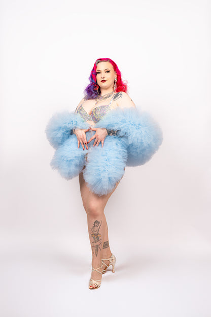 Baby Blue Tulle Boa