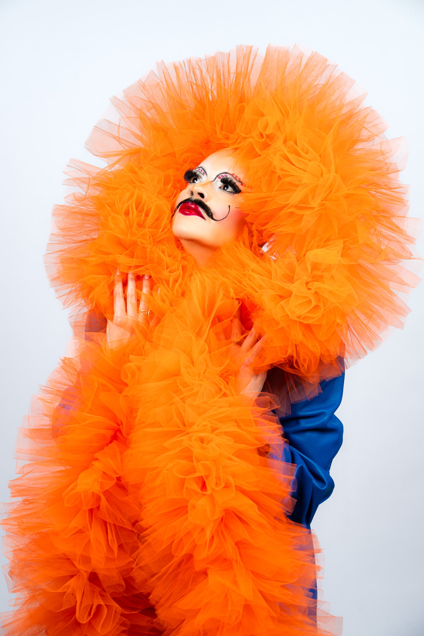 Orange Tulle Boa