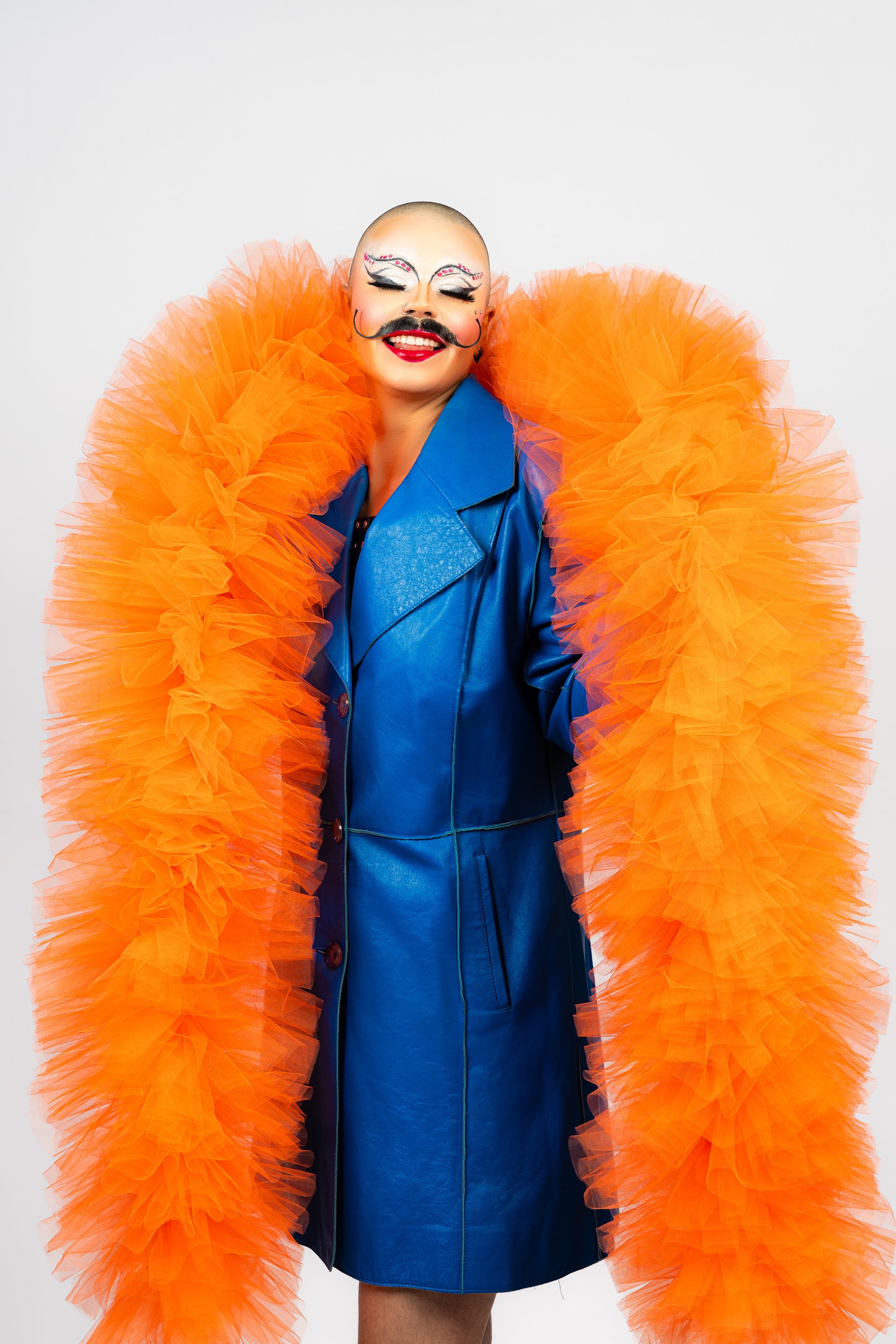 Orange Tulle Boa